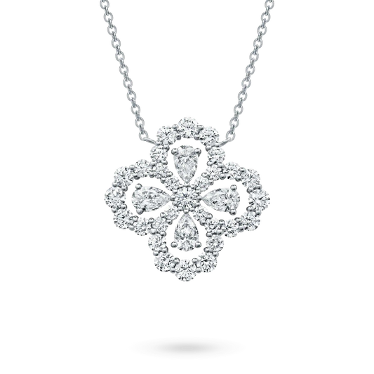 [AuraEcho Jewelry]LOOP NECKLACE FULL MOTIF DIAMOND 16MM MULTIPLE COLORS