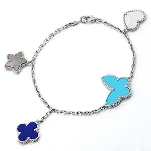 [AuraEcho Jewelry]LUCKY SPRING SILVER BRACELET 4 MOTIF
