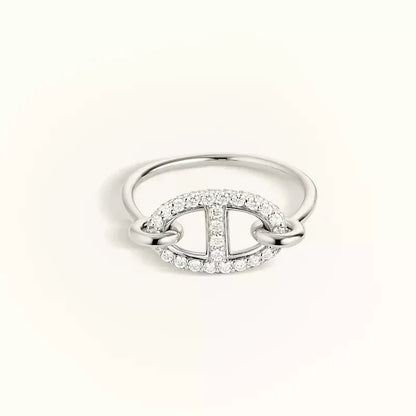 [AuraEcho Jewelry]RONDE SMALL SILVER DIAMOND RING