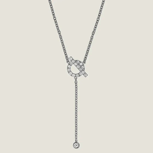 [AuraEcho Jewelry]FINESSE SILVER DIAMOND NECKLACE