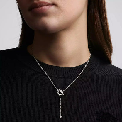 [AuraEcho Jewelry]FINESSE SILVER DIAMOND NECKLACE