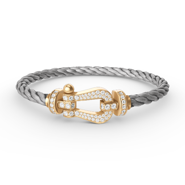 [AuraEcho Jewelry]FORCE LARGE HORSESHOE FULL DIAMOND BRACELET GOLD