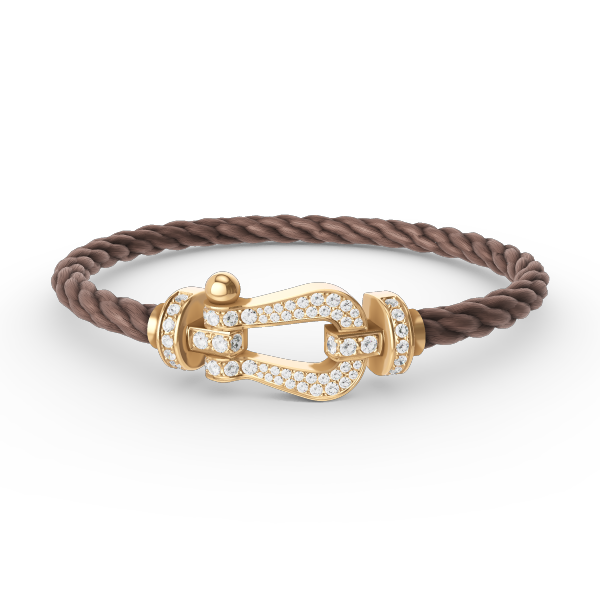 [AuraEcho Jewelry]FORCE LARGE HORSESHOE FULL DIAMOND BRACELET GOLD