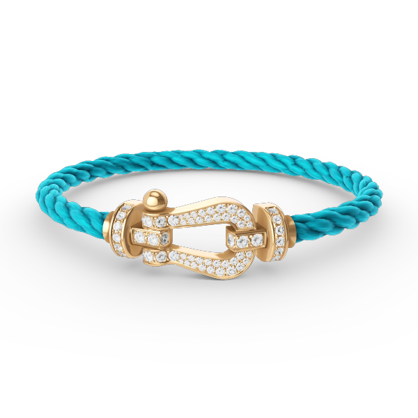 [AuraEcho Jewelry]FORCE LARGE HORSESHOE FULL DIAMOND BRACELET GOLD