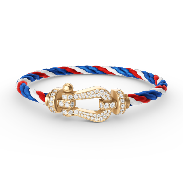 [AuraEcho Jewelry]FORCE LARGE HORSESHOE FULL DIAMOND BRACELET GOLD