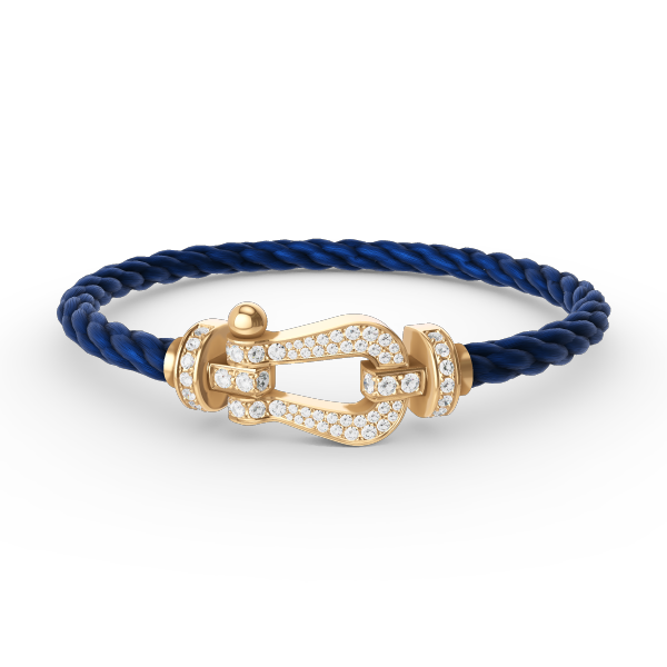 [AuraEcho Jewelry]FORCE LARGE HORSESHOE FULL DIAMOND BRACELET GOLD