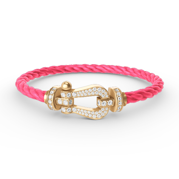[AuraEcho Jewelry]FORCE LARGE HORSESHOE FULL DIAMOND BRACELET GOLD