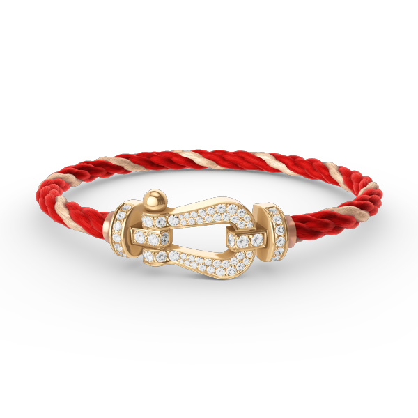 [AuraEcho Jewelry]FORCE LARGE HORSESHOE FULL DIAMOND BRACELET GOLD