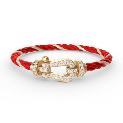 [AuraEcho Jewelry]FORCE LARGE HORSESHOE FULL DIAMOND BRACELET GOLD