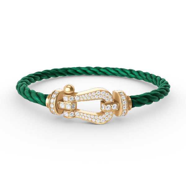 [AuraEcho Jewelry]FORCE LARGE HORSESHOE FULL DIAMOND BRACELET GOLD