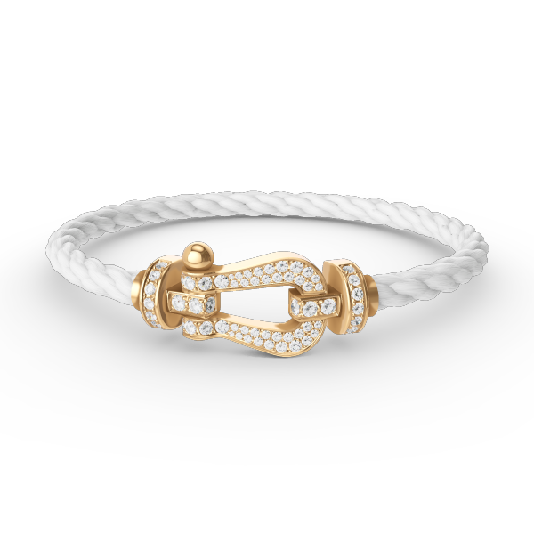 [AuraEcho Jewelry]FORCE LARGE HORSESHOE FULL DIAMOND BRACELET GOLD