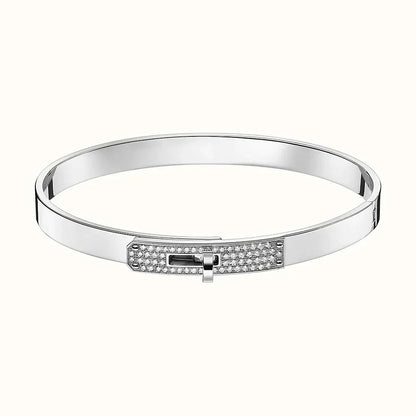 [AuraEcho Jewelry]KELLY SILVER DIAMOND BRACELET
