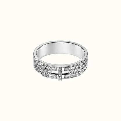 [AuraEcho Jewelry]KELLY SILVER DIAMOND RING