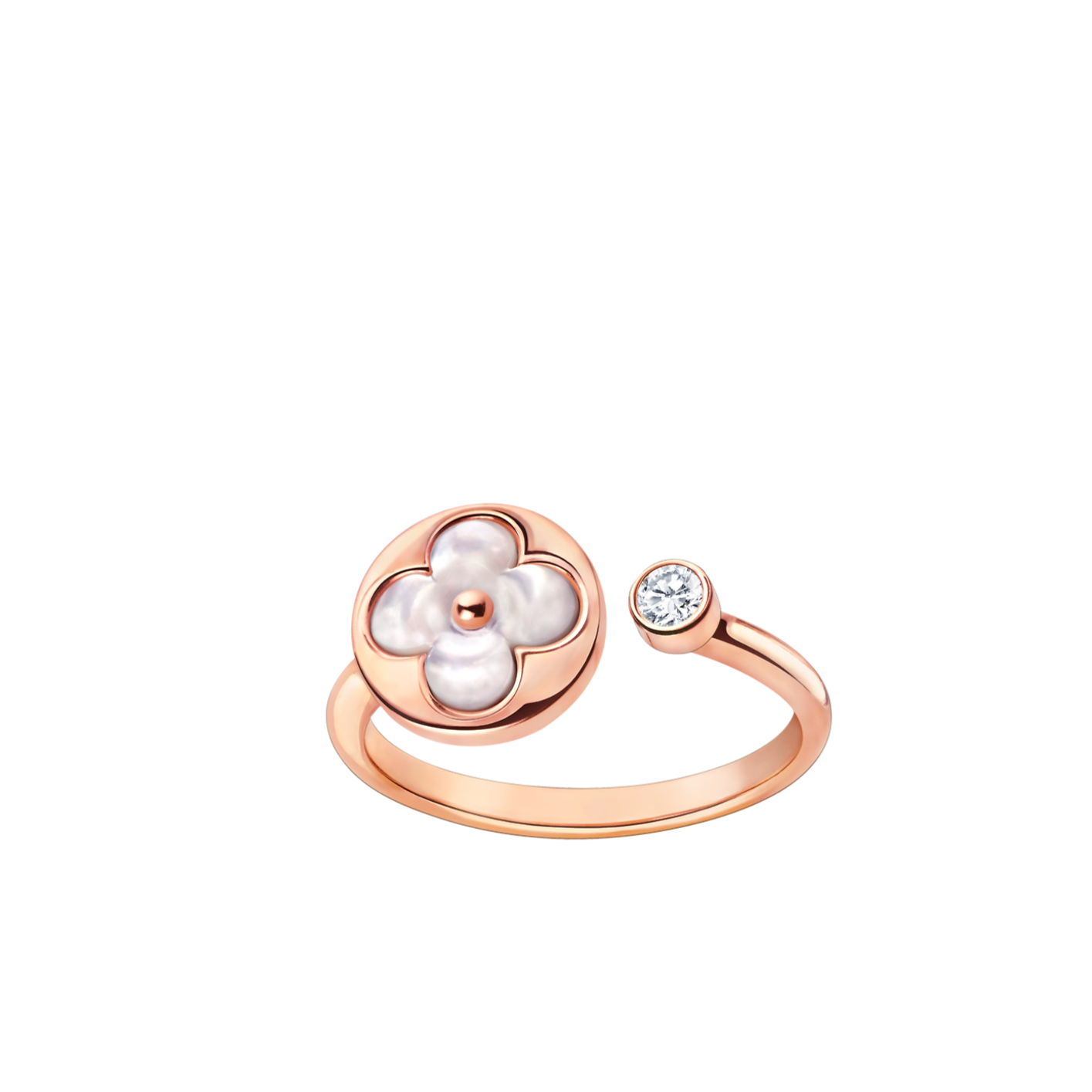[AuraEcho Jewelry]SUN 1 DIAMOND PINK MOP RING