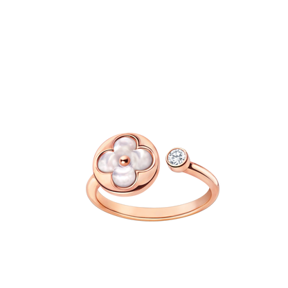 [AuraEcho Jewelry]SUN 1 DIAMOND PINK MOP RING