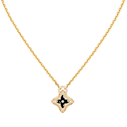 [AuraEcho Jewelry]STAR PEDANT PINK GOLD DIAMOND NECKLACE
