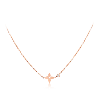[AuraEcho Jewelry]BLOSSOM PENDANT PINK GOLD AND DIAMOND