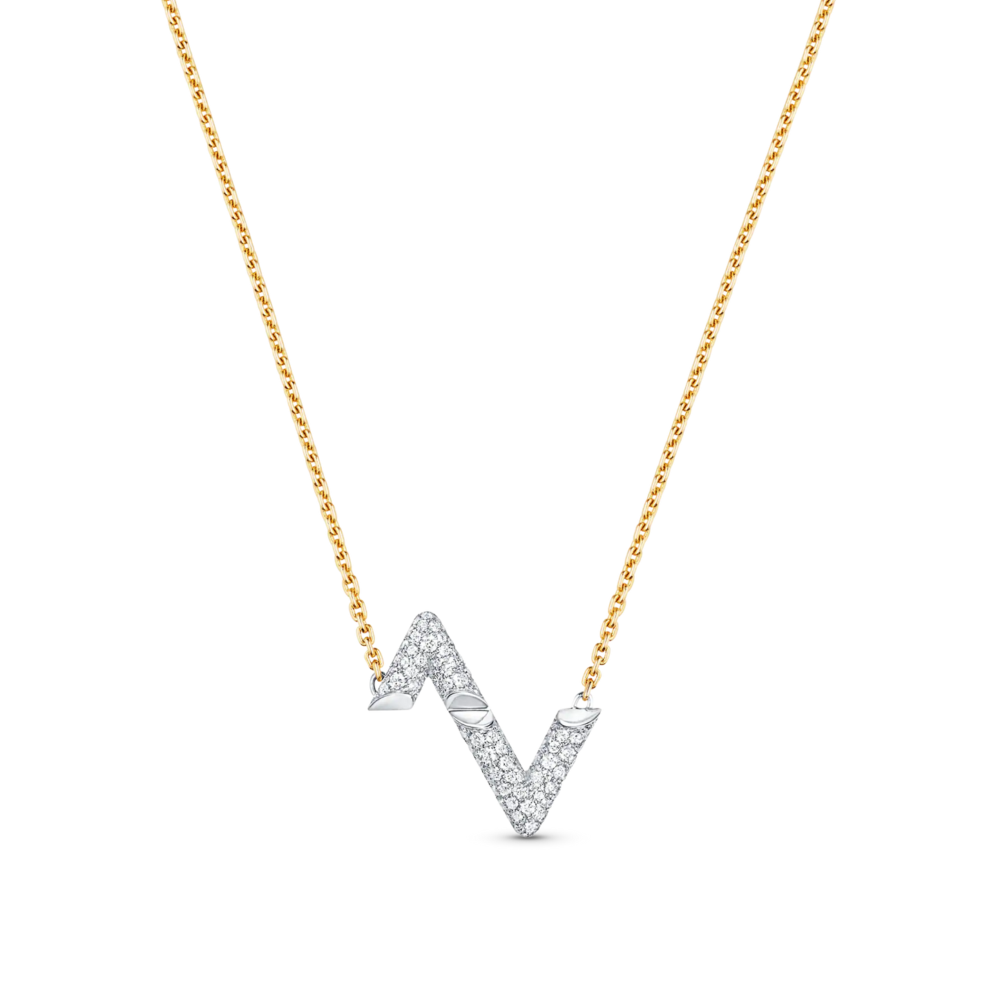 [AuraEcho Jewelry]VOLT SILVER DIAMOND PEDANT NECKLACE