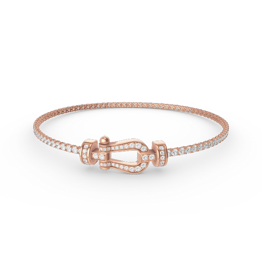 [AuraEcho Jewelry]FORCE  HORSESHOE  DIAMOND TENNIS BRACELET