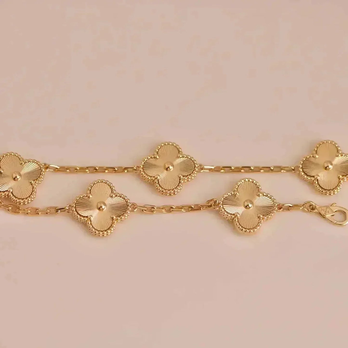 [AuraEcho Jewelry]CLOVER 5 FLOWERS LASER BRACELET