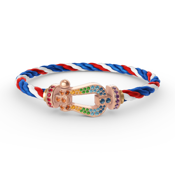 [AuraEcho Jewelry]FORCE LARGE HORSESHOE  COLORED DIAMOND BRACELET ROSE GOLD