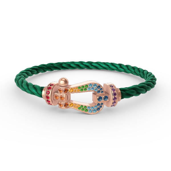 [AuraEcho Jewelry]FORCE LARGE HORSESHOE  COLORED DIAMOND BRACELET ROSE GOLD