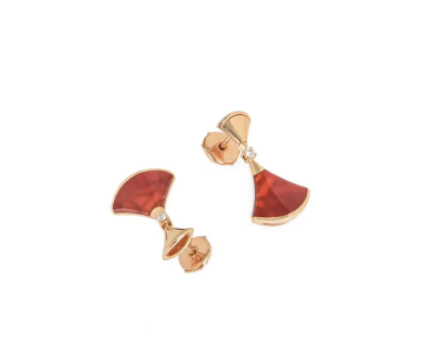 [AuraEcho Jewelry]DREAM Carnelian PINK GOLD EARRINGS