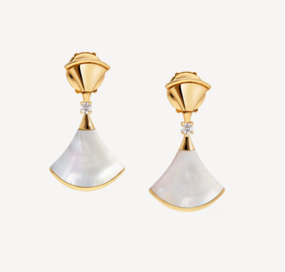 [AuraEcho Jewelry]DREAM MOP 1 DIAMOND EARRINGS