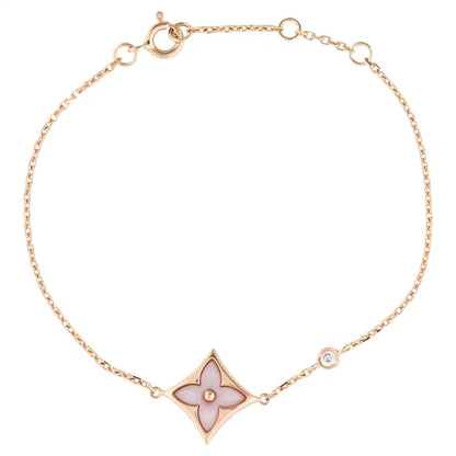 [AuraEcho Jewelry]STAR 1 DIAMOND PINK GOLD BRACELET