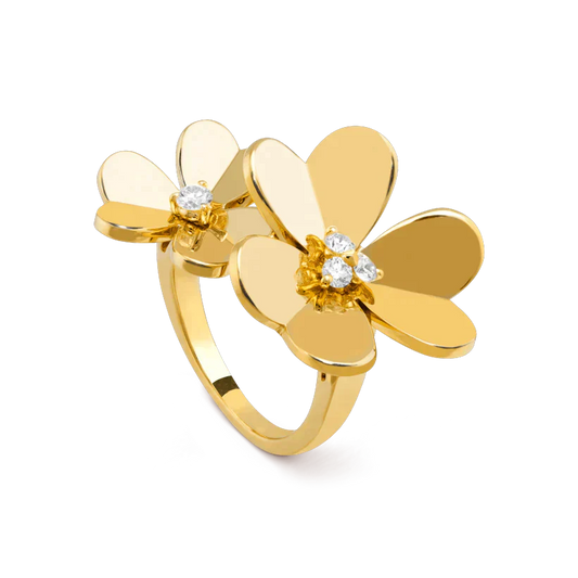 [AuraEcho Jewelry]CLOVER COMOS GOLD DIAMOND RING