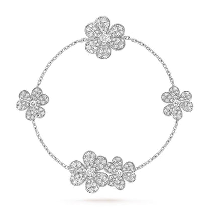 [AuraEcho Jewelry]FRIVOLE SILVER 5 FLOWERS BRACELET