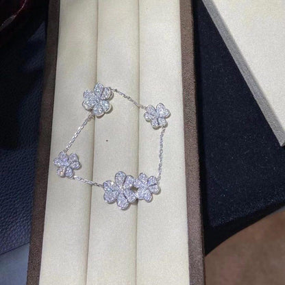 [AuraEcho Jewelry]FRIVOLE SILVER 5 FLOWERS BRACELET
