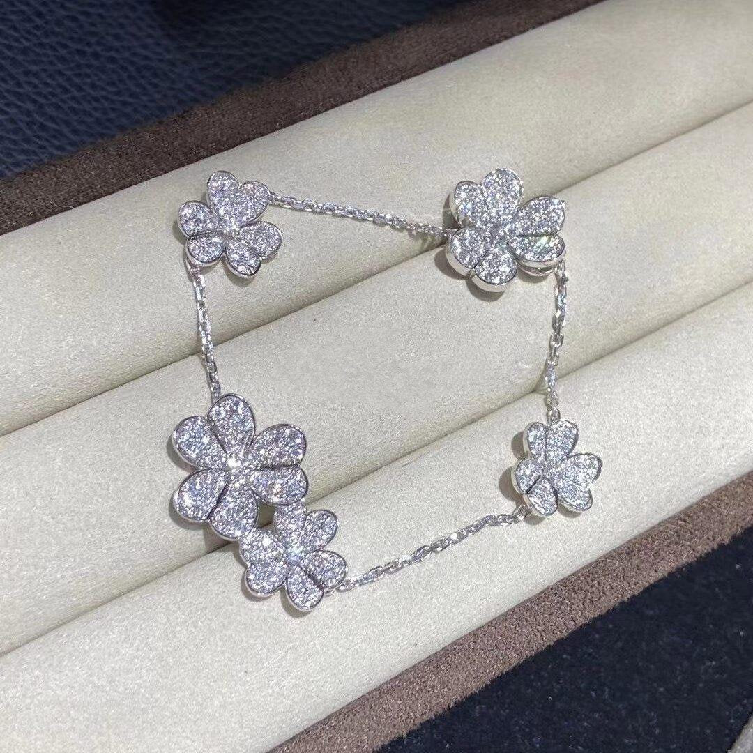 [AuraEcho Jewelry]FRIVOLE SILVER 5 FLOWERS BRACELET