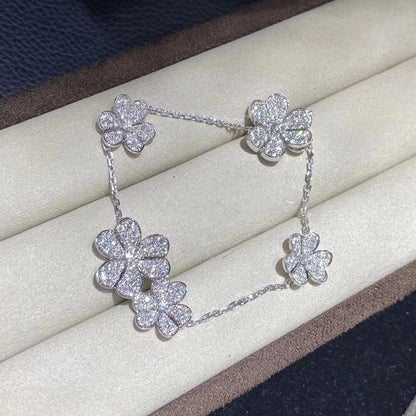 [AuraEcho Jewelry]FRIVOLE SILVER 5 FLOWERS BRACELET