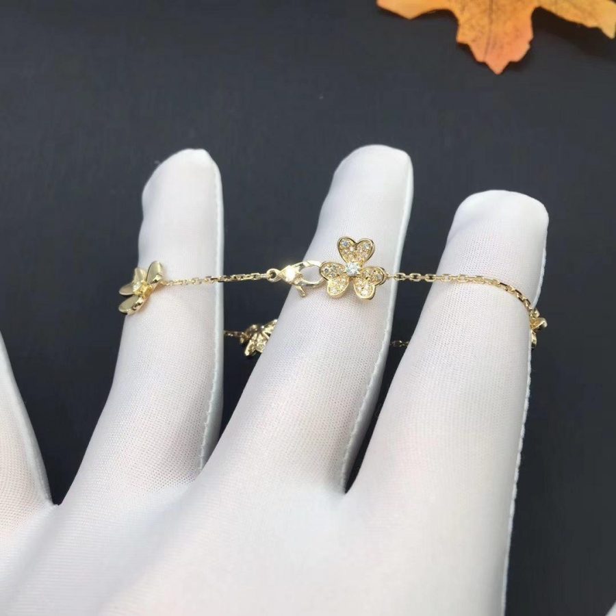 [AuraEcho Jewelry]FRIVOLE GOLD 5 FLOWERS BRACELET