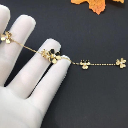 [AuraEcho Jewelry]FRIVOLE GOLD 5 FLOWERS BRACELET