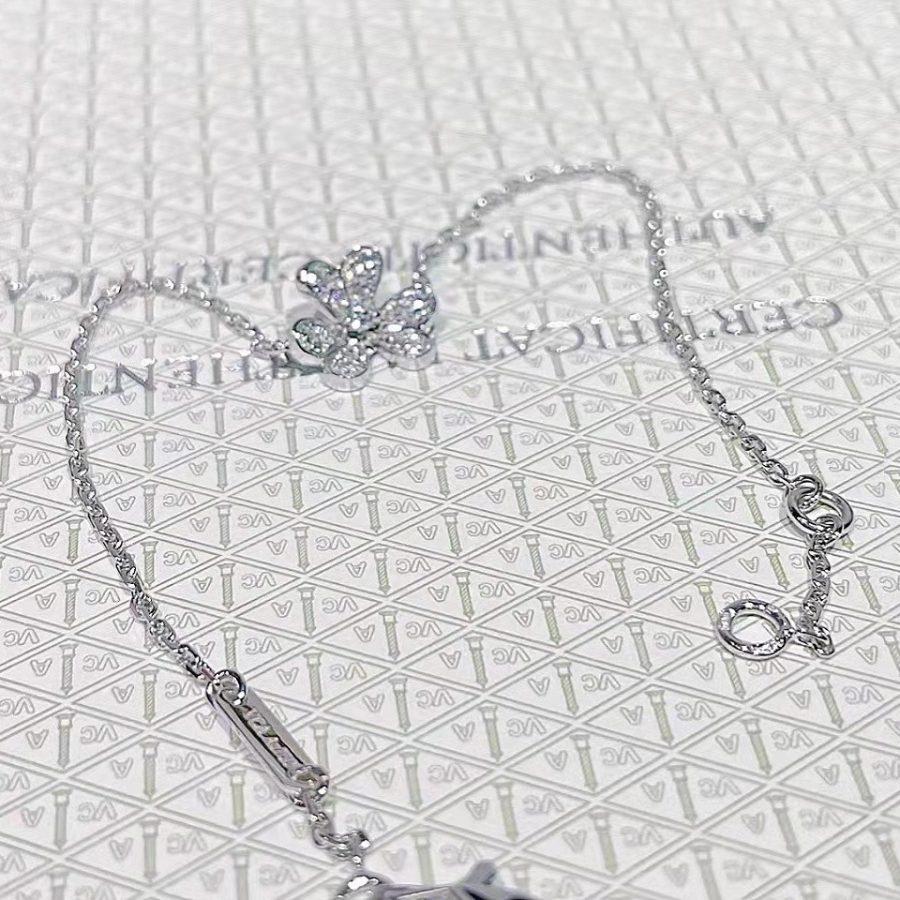 [AuraEcho Jewelry]FRIVOLE SILVER FLOWER DIAMOND BRACELET