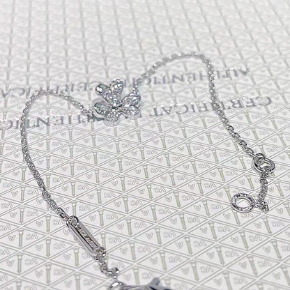 [AuraEcho Jewelry]FRIVOLE SILVER FLOWER DIAMOND BRACELET