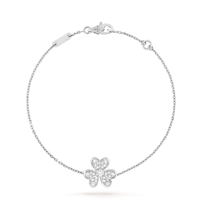 [AuraEcho Jewelry]FRIVOLE SILVER FLOWER DIAMOND BRACELET
