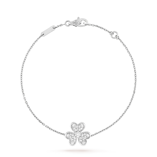 [AuraEcho Jewelry]FRIVOLE SILVER FLOWER DIAMOND BRACELET