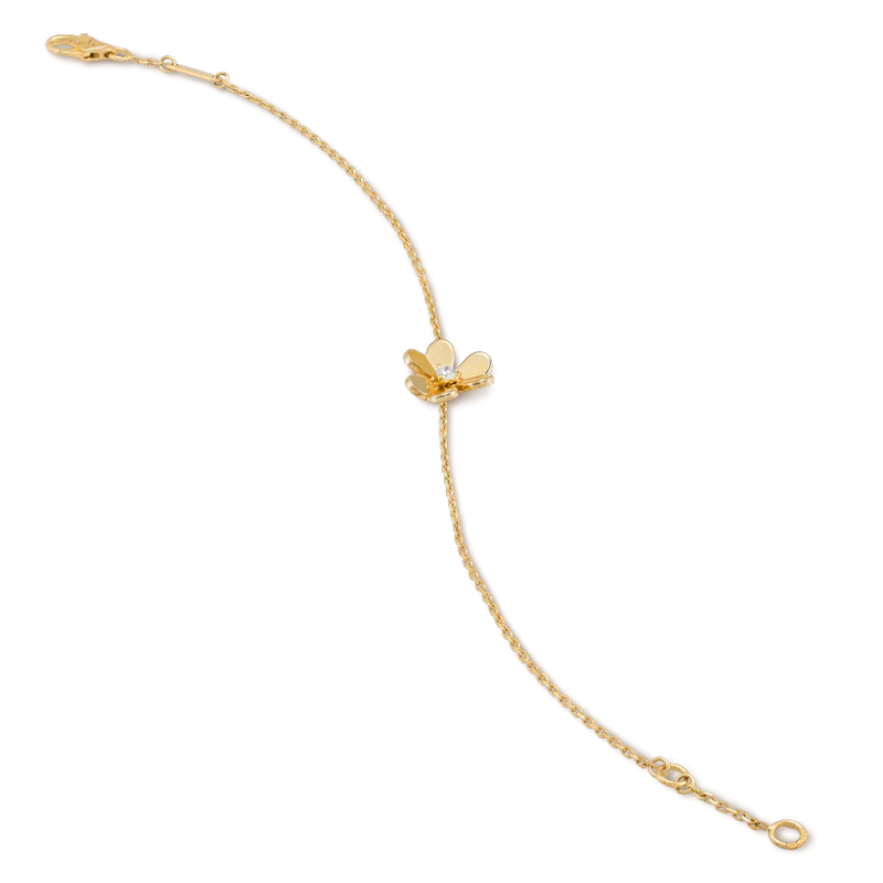 [AuraEcho Jewelry]FRIVOLE GOLD FLOWER PINK MALACHITE BRACELET