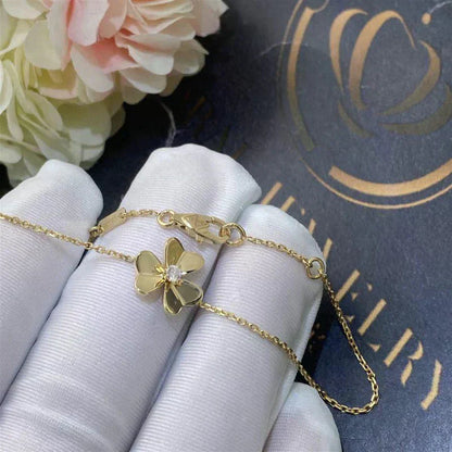 [AuraEcho Jewelry]FRIVOLE GOLD FLOWER PINK MALACHITE BRACELET