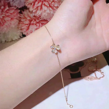 [AuraEcho Jewelry]FRIVOLE GOLD FLOWER DIAMOND BRACELET
