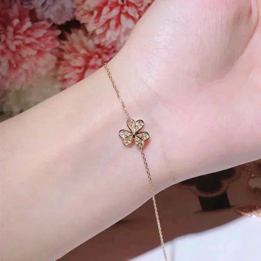 [AuraEcho Jewelry]FRIVOLE GOLD FLOWER DIAMOND BRACELET