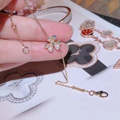 [AuraEcho Jewelry]FRIVOLE GOLD FLOWER DIAMOND BRACELET
