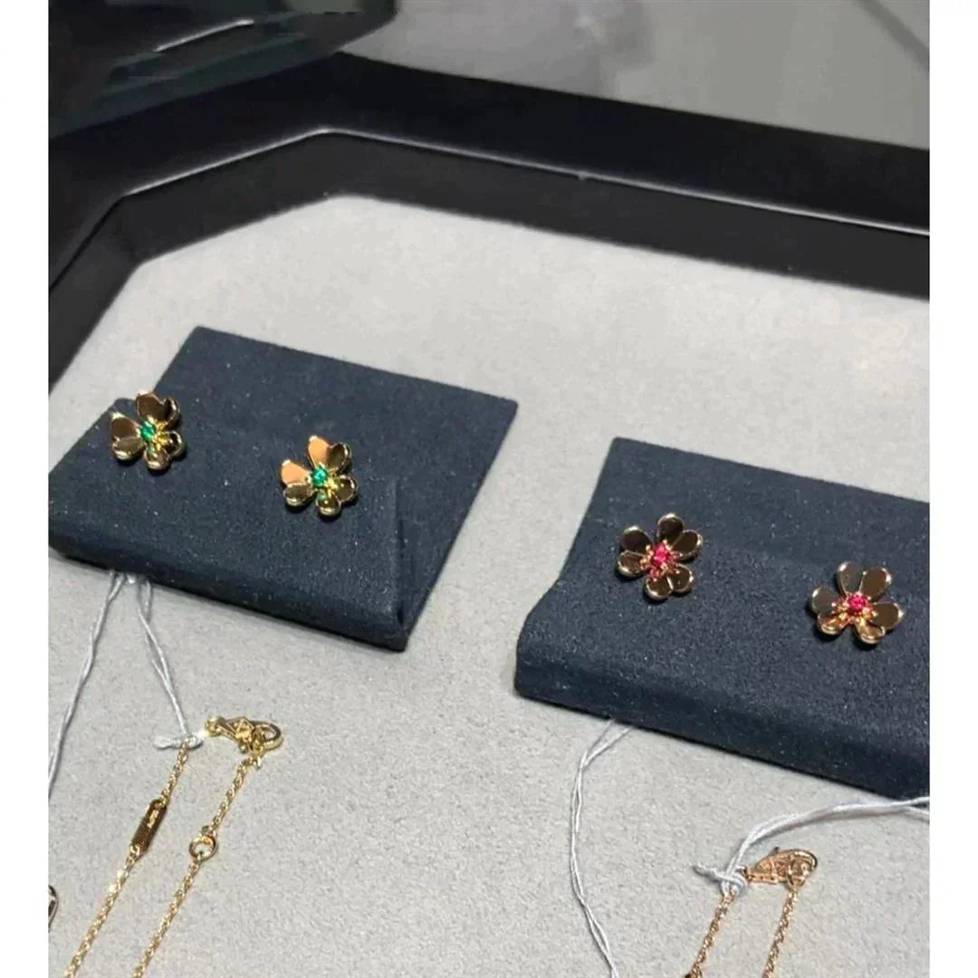 [AuraEcho Jewelry]FRIVOLE  FLOWER PINK EARRINGS