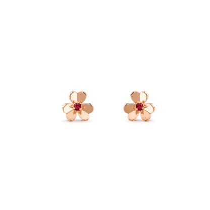[AuraEcho Jewelry]FRIVOLE  FLOWER PINK EARRINGS