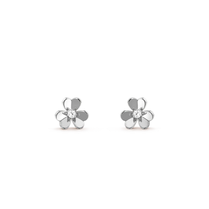 [AuraEcho Jewelry]FRIVOLE MINI SILVER FLOWER EARRINGS