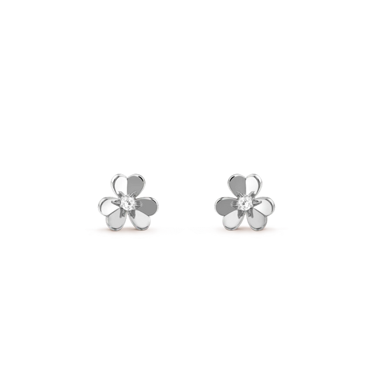 [AuraEcho Jewelry]FRIVOLE MINI SILVER FLOWER EARRINGS