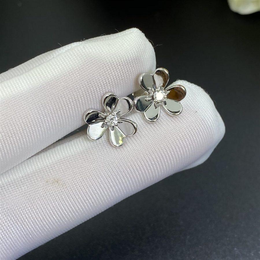 [AuraEcho Jewelry]FRIVOLE MINI SILVER FLOWER EARRINGS